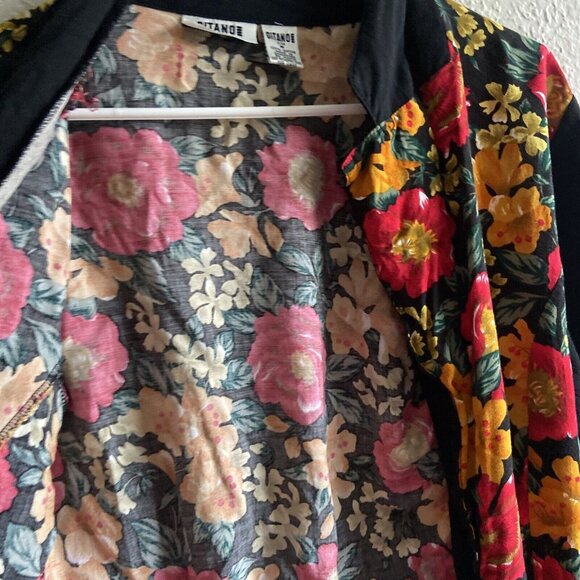 Gitano vtg size Medium floral button up blouse women’s Long sleeve - Picture 6 of 10